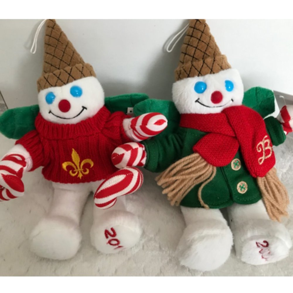 TWO Mr. Bingle from years 2013 & 2014, Dillards Snowman 10" NEW